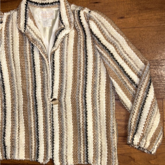 D.K. Gold by Donnkenny • Mohair/Lambswool • Striped • Beige/Brown/Grey • Jacket - Picture 6 of 14